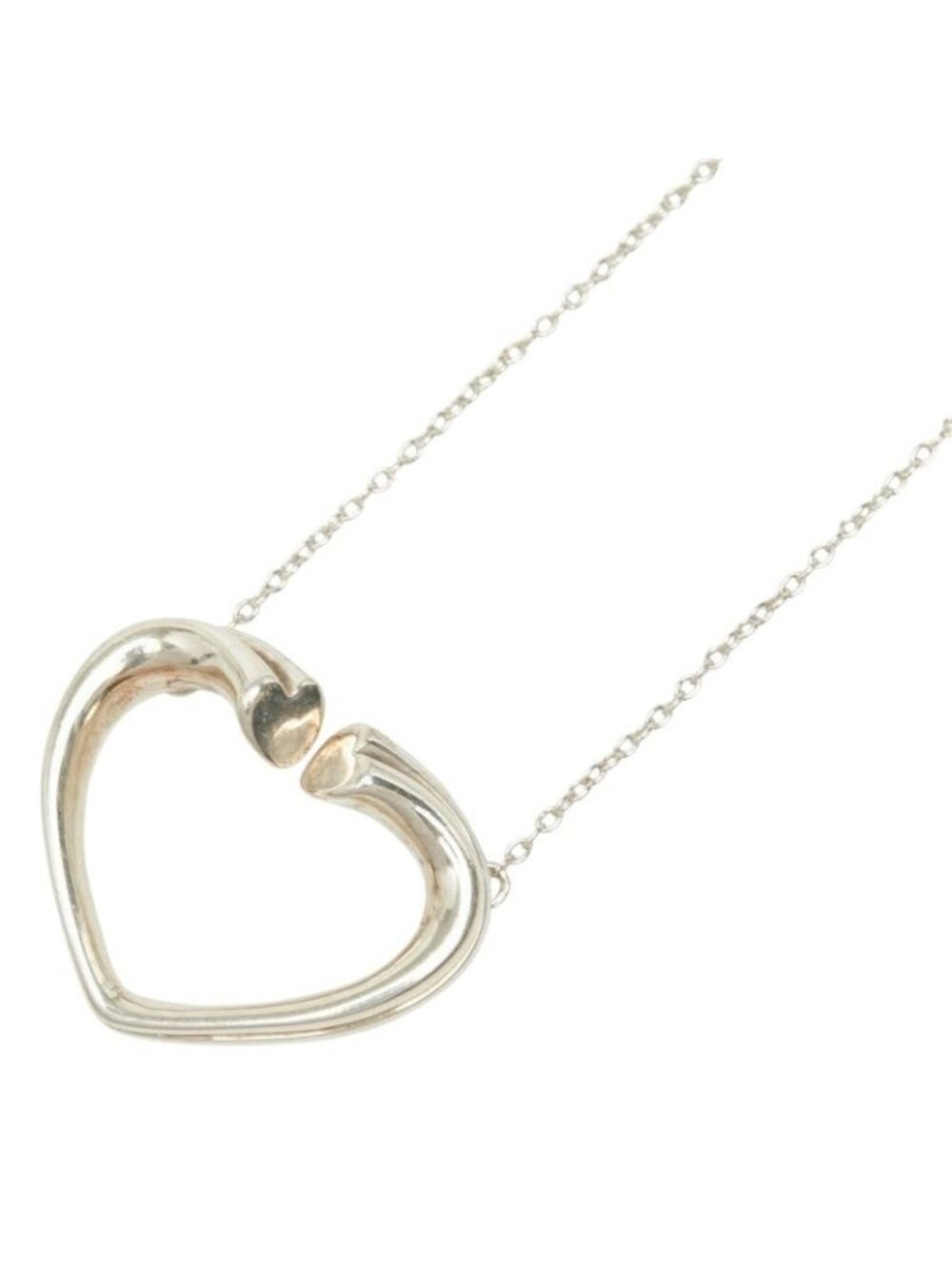 Tiffany & Co Paloma Picasso Tenderness Heart Chain Pendant Silver